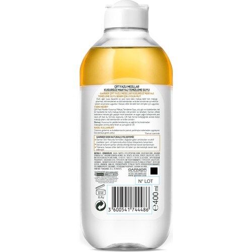 Garnier Çift Fazlı Micellar Kusursuz Makyaj Temizleme Suyu 400ML - 2