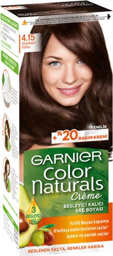 Garnier Color Naturals Besleyici Kalıcı Krem Saç Boyası No: 4.15 Büyüleyici Kahve - 1