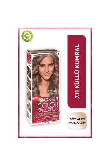 Garnier Color Sensatıon 7.11 Küllü Kumral Krem saç boyası 40 ml - 1