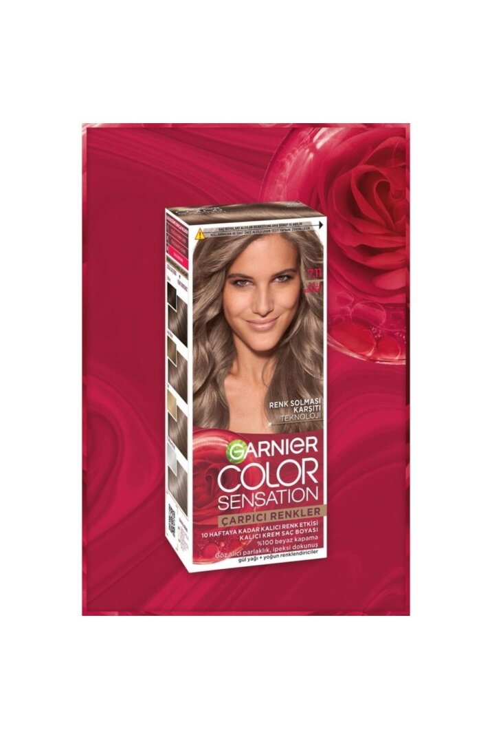 Garnier Color Sensatıon 7.11 Küllü Kumral Krem saç boyası 40 ml - 4