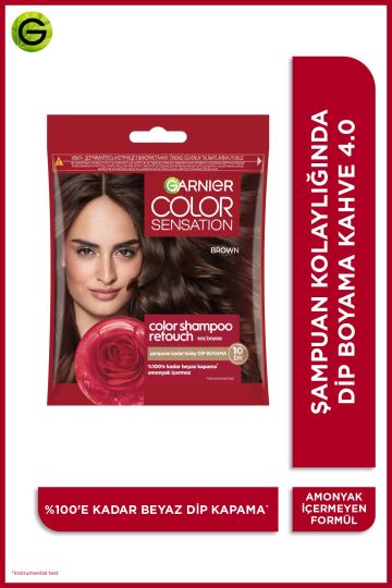 Garnier Color Shampoo Retouch Şampuan Kolaylığında Dip Boyası, Kahve 4.0