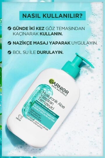 Garnier Hyaluronik Aloe Nemlendiren ve Yatıştıran Temizleyici 250 ML - 6