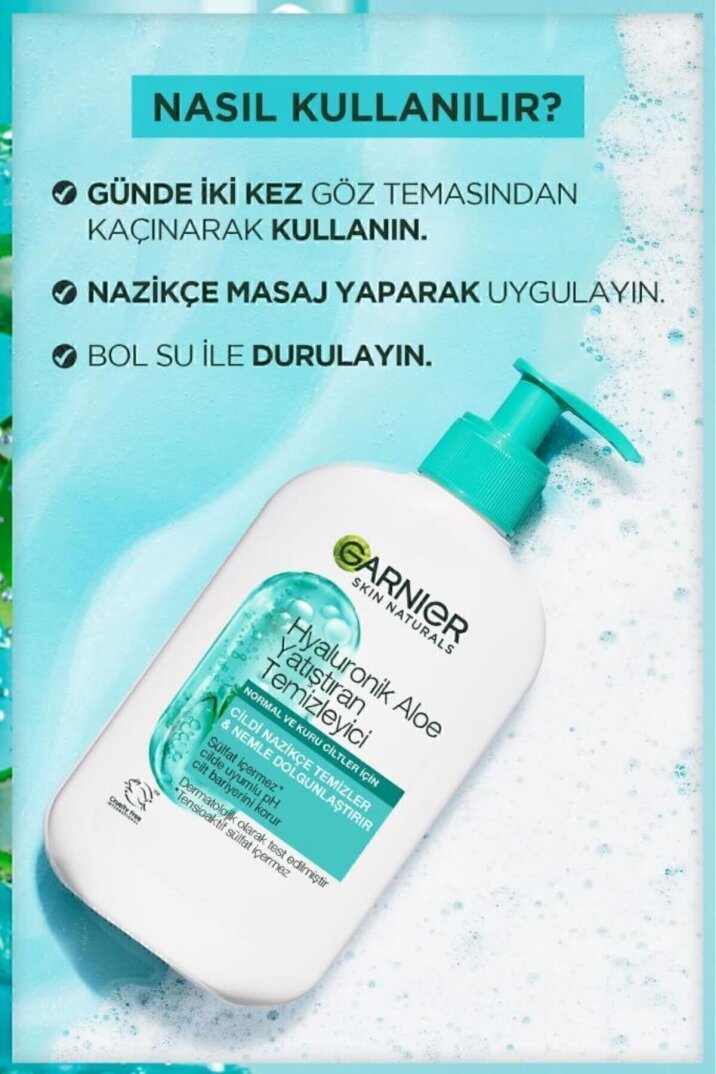 Garnier Hyaluronik Aloe Nemlendiren ve Yatıştıran Temizleyici 250 ML - 6
