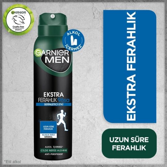 Garnier Men Ekstra Ferahlık Aerosol 150 ml Sprey