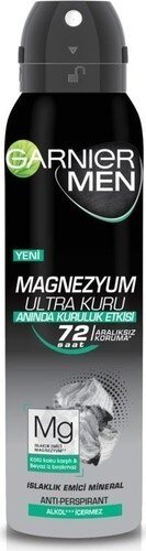 Garnier Men Magnezyum Ultra Kuru Sprey Deodorant 150 ml - 1