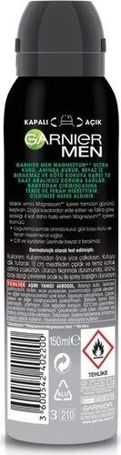 Garnier Men Magnezyum Ultra Kuru Sprey Deodorant 150 ml - 2