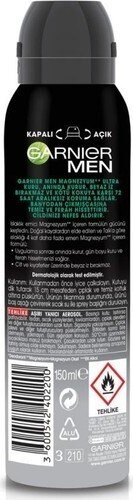Garnier Men Magnezyum Ultra Kuru Sprey Deodorant 150 ml - 2