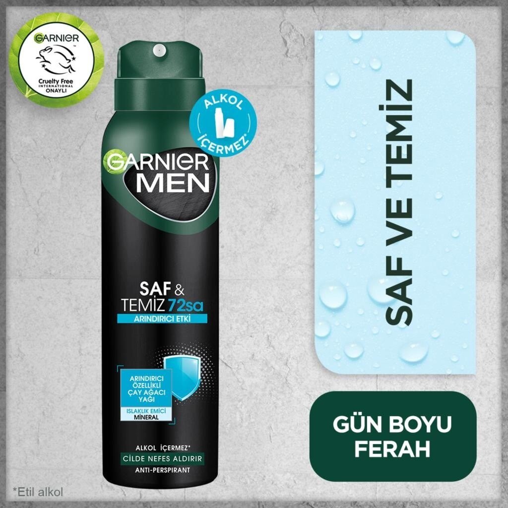 Garnier Men Saf ve Temiz Aerosol 150 ml Sprey - 1