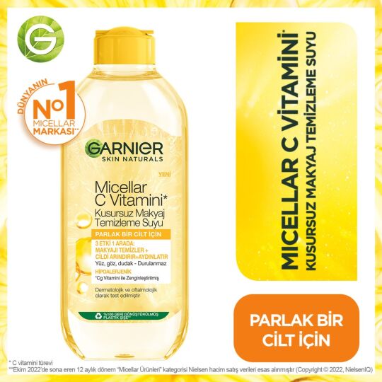 Garnier Micellar C Vitamini Kusursuz Makyaj Temizleme Suyu 400ML