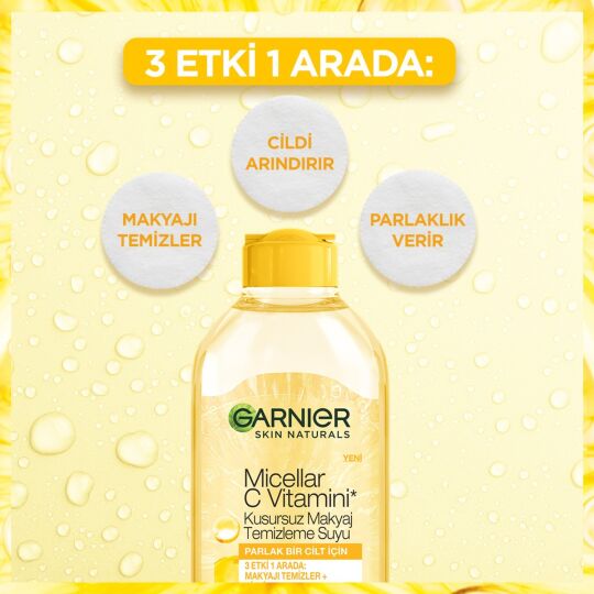 Garnier Micellar C Vitamini Kusursuz Makyaj Temizleme Suyu 400ML - 2
