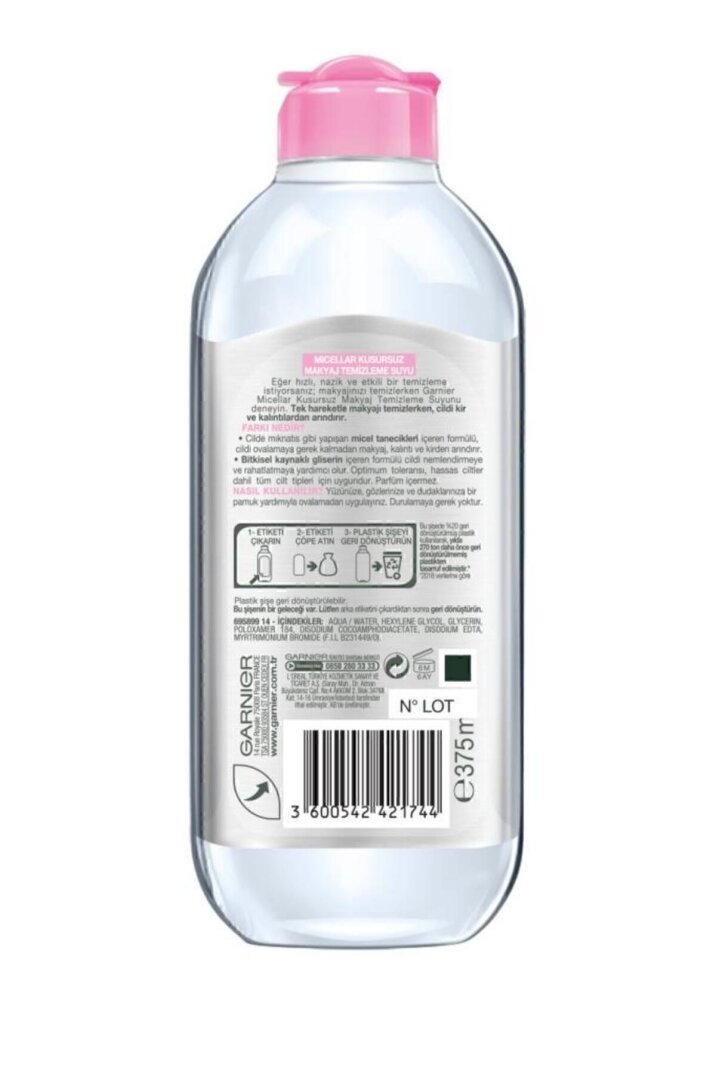 Garnier Micellar Kusursuz Makyaj Temizleme Suyu 375ml - 3