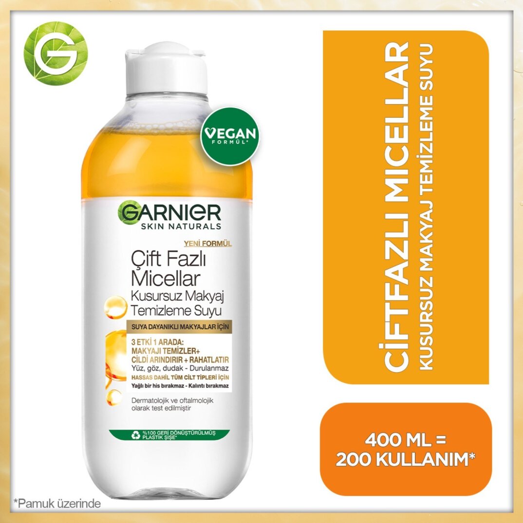 Garnier Micellar Kusursuz Makyaj Temizleme Suyu 400ML - 1