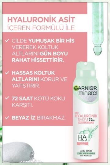 Garnier Mineral Hyaluronik Bakım Sprey Deodorant - 3