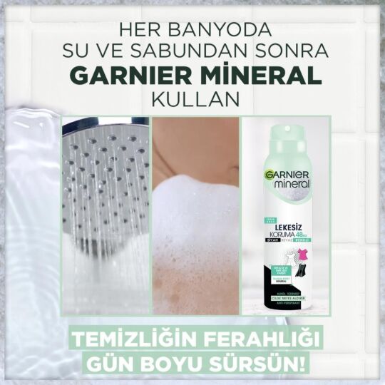 Garnier Mineral Lekesiz Koruma Ferah Koku Sprey Deodorant - 3