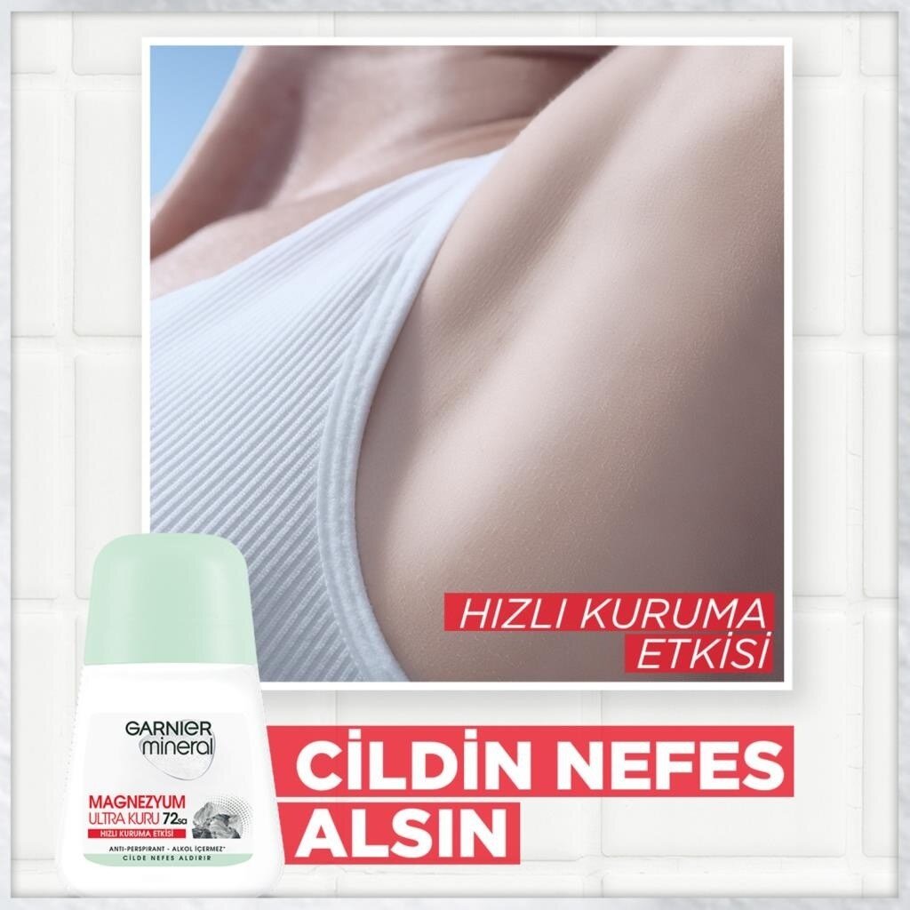 Garnier Mineral Magnezyum Ultra Kuru Roll-On 72 Saat - 2