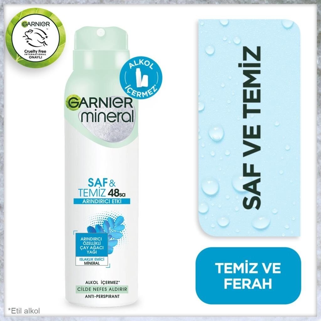 Garnier Mineral Saf ve Temiz Sprey Deodorant - 1