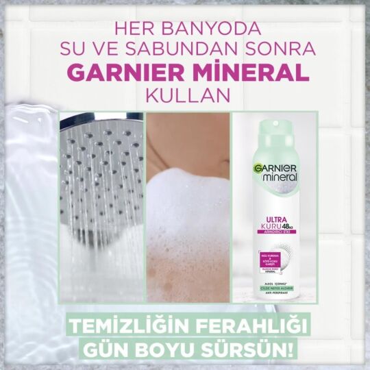 Garnier Mineral Ultra Kuru Sprey Deodorant - 3