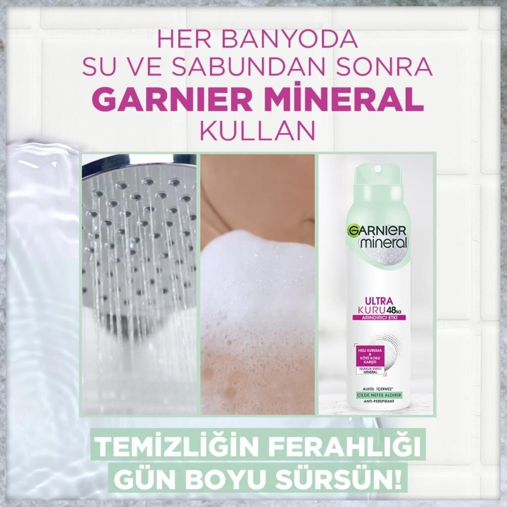 Garnier Mineral Ultra Kuru Sprey Deodorant - 3