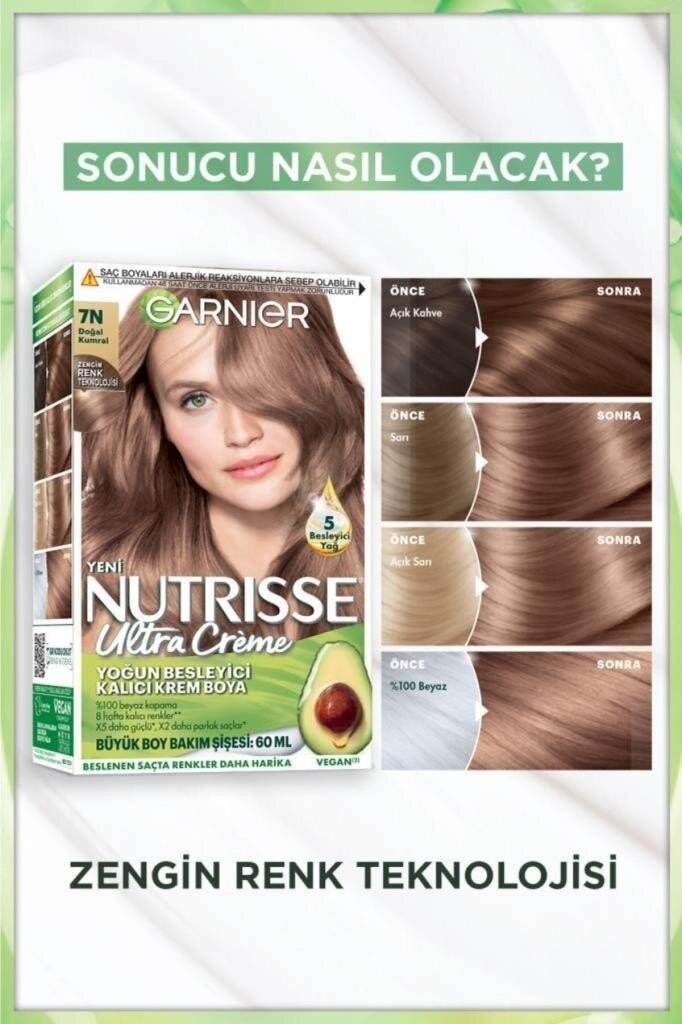 Garnier Nutrisse Yoğun Besleyici Kalıcı Krem Saç Boyası 7N Doğal Kumral - 3