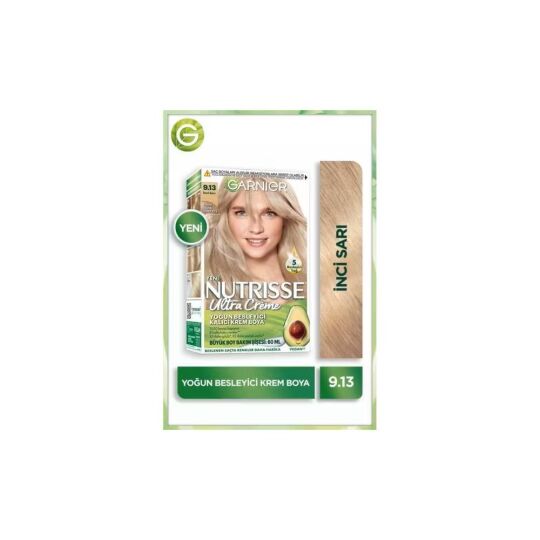 Garnier Nutrisse Yoğun Besleyici Kalıcı Krem Saç Boyası 9.13 İnci Sarı