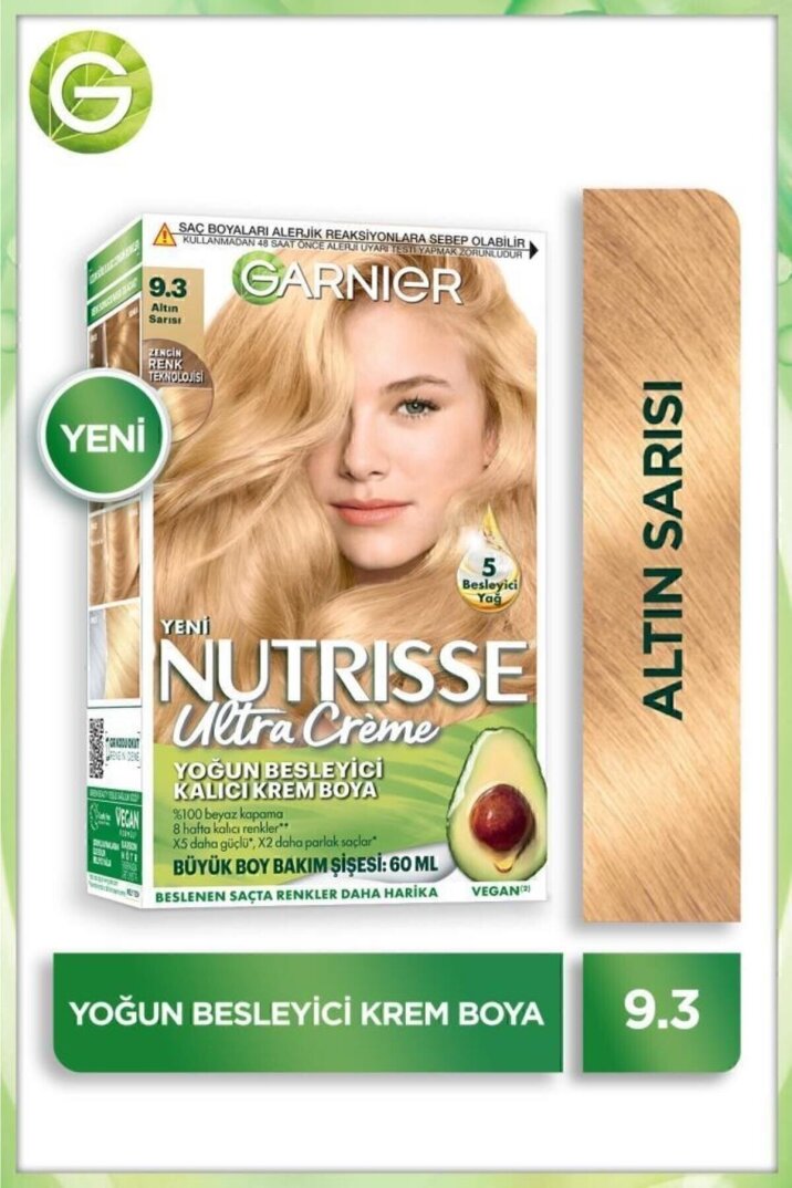 Garnier Nutrisse Yoğun Besleyici Kalıcı Krem Saç Boyası 9.3 Altın Sarısı - 1