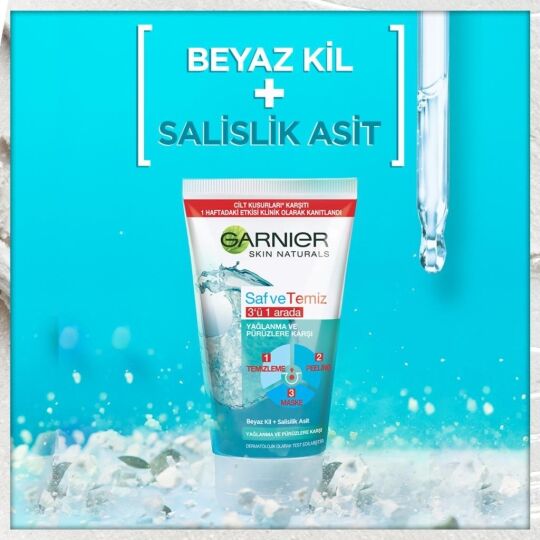 Garnier Saf & Temiz 3ü 1 Arada 150ML - 4
