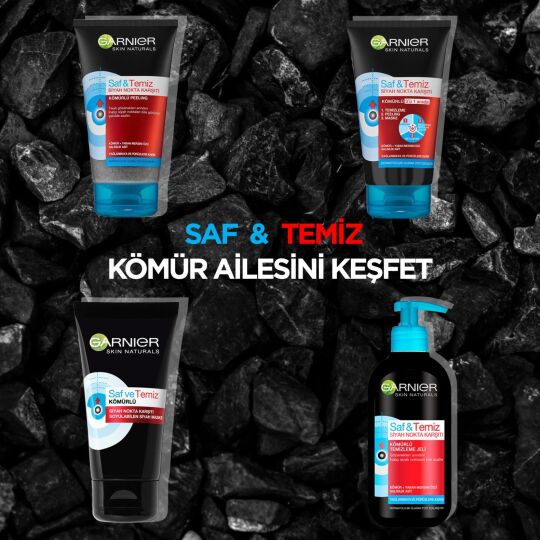 Garnier Saf & Temiz Siyah Nokta Karşıtı Kömürlü Temizleme Jeli 200 ml - 4