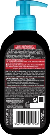 Garnier Saf & Temiz Siyah Nokta Karşıtı Kömürlü Temizleme Jeli 200 ml - 6