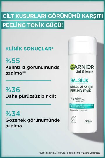 Garnier Salisilik Sivilce İzi Karşıtı Gözenek Sıkılaştırıcı Peeling Tonik (Salisilik&Niasinamid - 3
