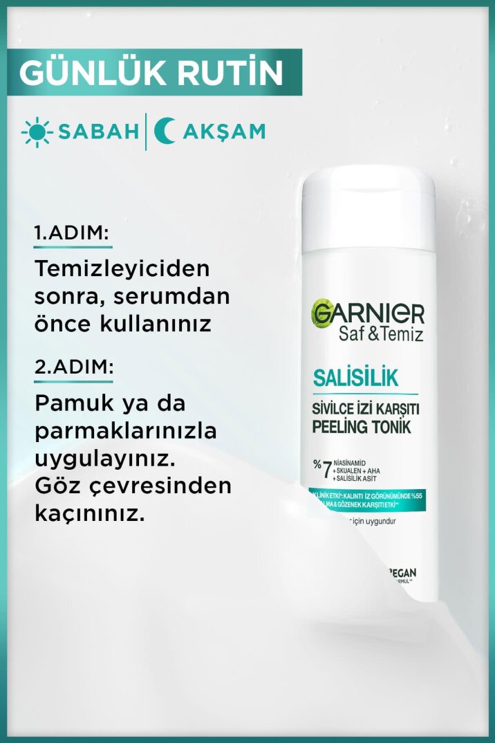 Garnier Salisilik Sivilce İzi Karşıtı Gözenek Sıkılaştırıcı Peeling Tonik (Salisilik&Niasinamid - 4