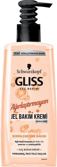 Gliss Ağırlaştırmayan Jel Saç Bakım Kremi - Derinlemesine Bakım