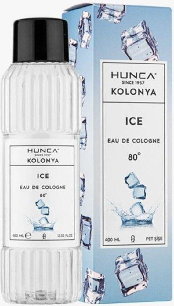 Hunca Ice Kolonya Pet Şişe 80 Derece 400 ml - 1