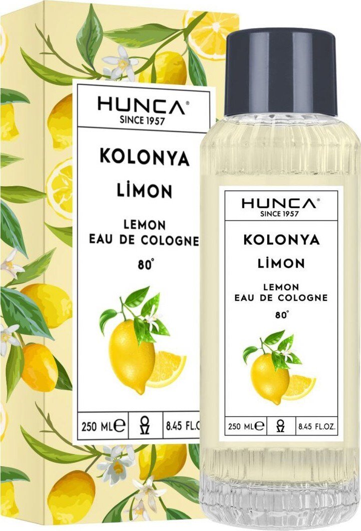 Hunca Limon Kolonyası 250 ml Cam Şişe - 1