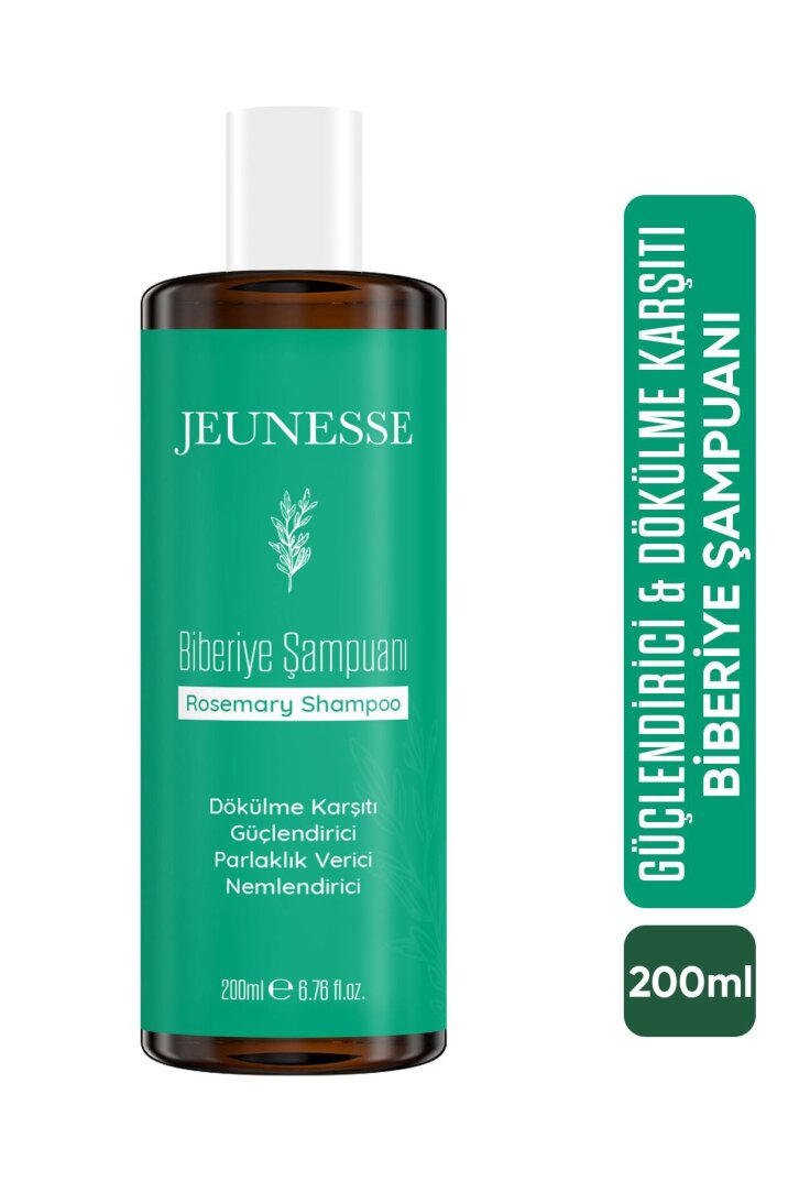 Jeunesse Biberiye Şampuanı Hızlı Saç Uzama Etkili Dökülme Karşıtı Ve Güçlendirici | Rosemary  200 ml - 1