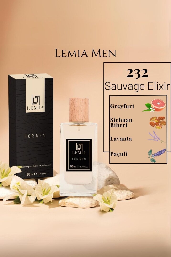 LEMİA Erkek Parfüm 232 Sauvage Elixir  Edc 50ml - 1