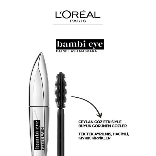 L'Oréal Paris Bambi Eye Ceylan Göz Etkili Maskara, Siyah, 8.9 ml - 5