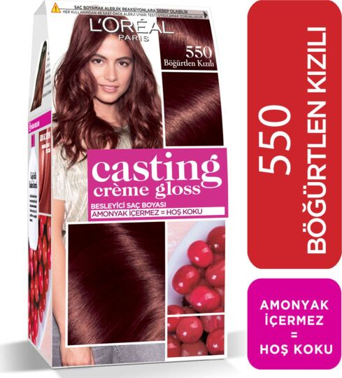 L'Oréal Paris Casting Crème Gloss Saç Boyası - 550 Böğürtlen Kızılı