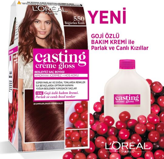 L'Oréal Paris Casting Crème Gloss Saç Boyası - 550 Böğürtlen Kızılı - 2