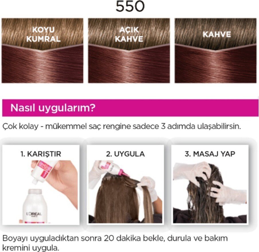 L'Oréal Paris Casting Crème Gloss Saç Boyası - 550 Böğürtlen Kızılı - 5