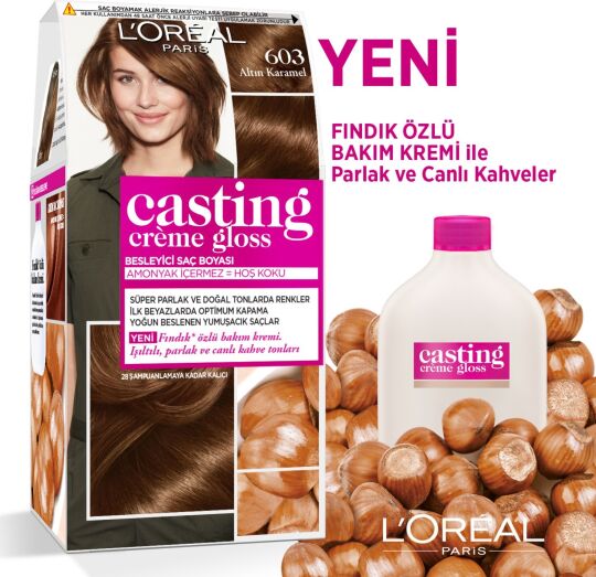 L'Oréal Paris Casting Crème Gloss Saç Boyası - 603 Altın Karamel - 2
