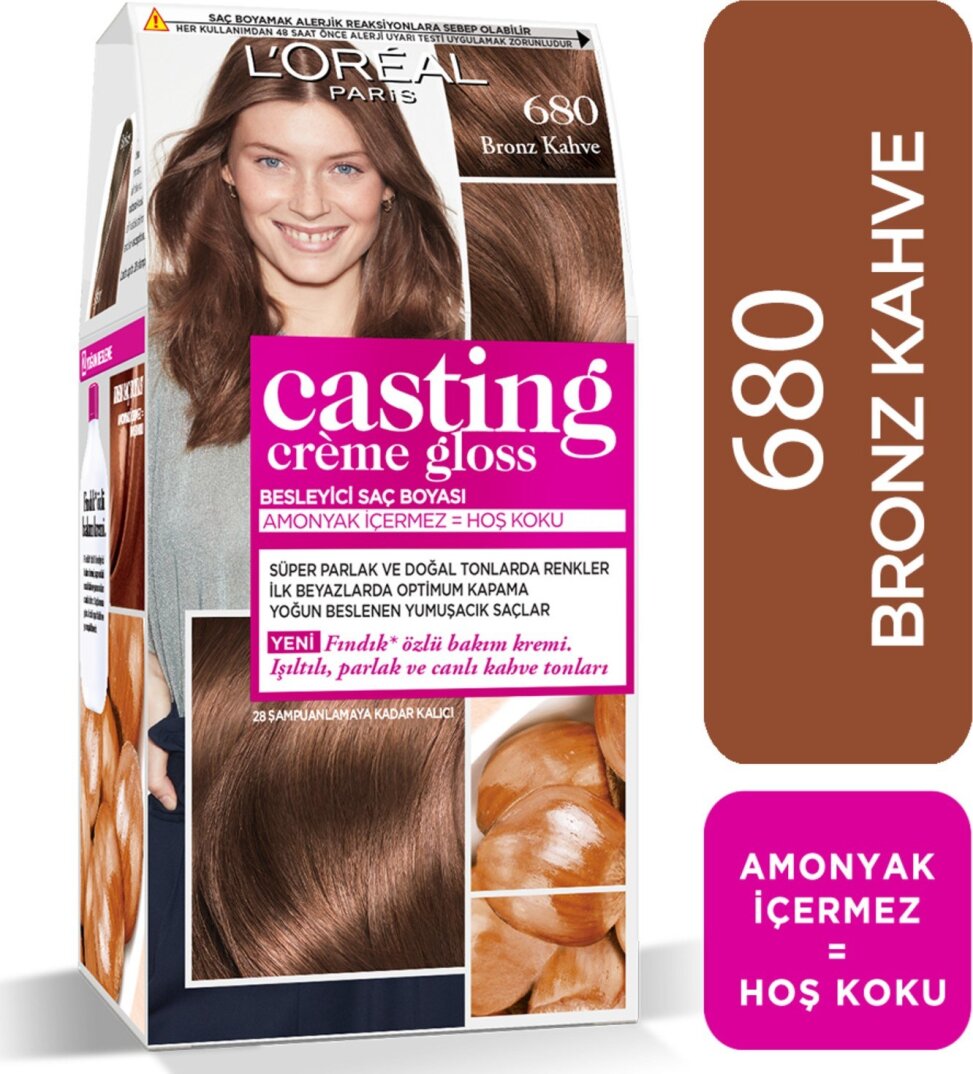 L'Oréal Paris Casting Crème Gloss Saç Boyası - 680 Bronz Kahve - 1
