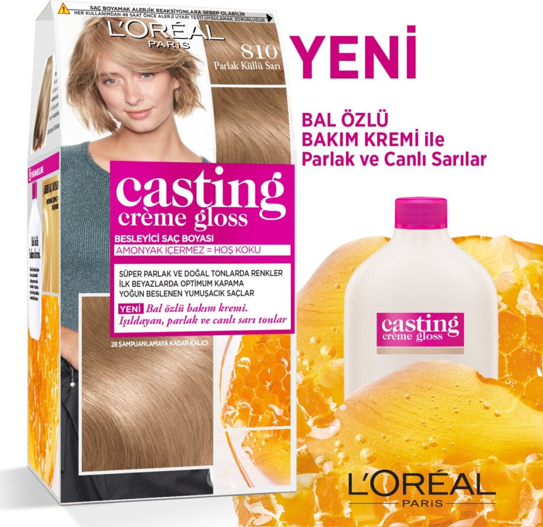 L'Oréal Paris Casting Crème Gloss Saç Boyası 810 Parlak Küllü Sarı - 2