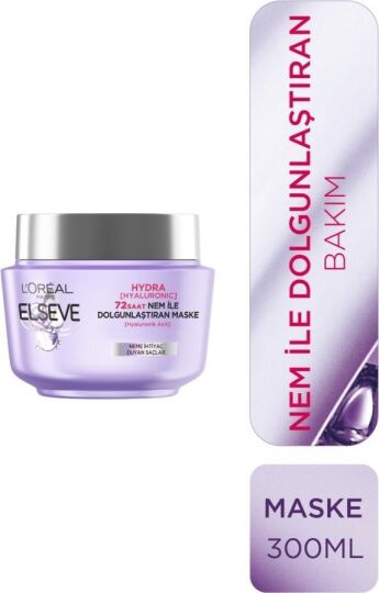 L'oréal Paris Elseve Hydra [hyaluronic] 72 Saat Nem ile Dolgunlaştıran Maske 300ML