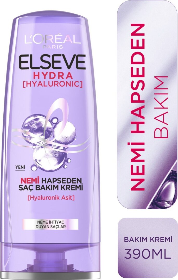 L'oréal Paris Elseve Hydra [hyaluronic] Nemi Hapseden Saç Bakım Kremi 390ML - 1