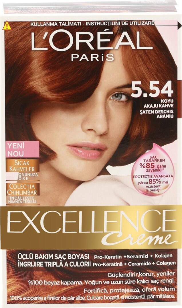 L'Oréal Paris Excellence 5/54 - Koyu Akaju Kahve Saç Boyası - 2