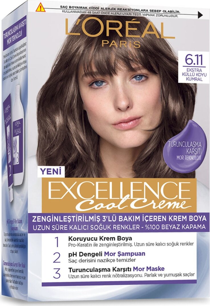 L’Oréal Paris Excellence Cool Creme Saç Boyası – 6.11 Ekstra Küllü Koyu Kumral - 2