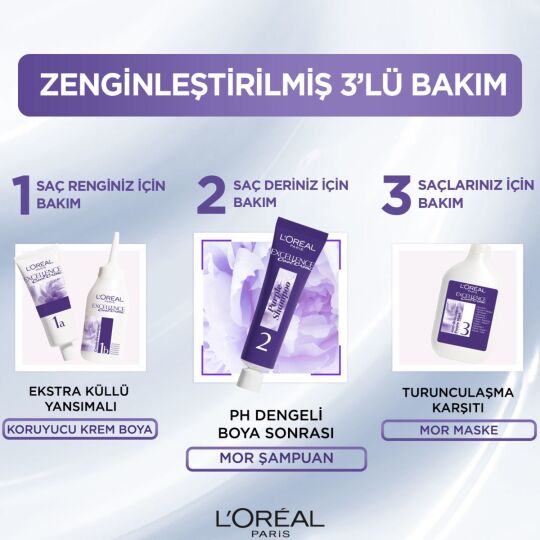L’Oréal Paris Excellence Cool Creme Saç Boyası – 6.11 Ekstra Küllü Koyu Kumral - 5