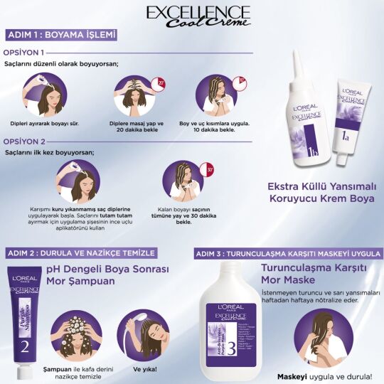 L’Oréal Paris Excellence Cool Creme Saç Boyası – 6.11 Ekstra Küllü Koyu Kumral - 6