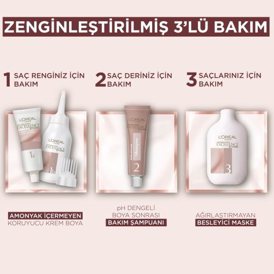 L’oréal Paris Excellence Creme Nude Renkler Saç Boyası – 6u Nude Koyu Kumral - 5