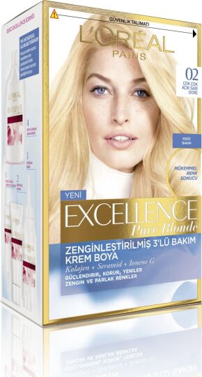 L'Oréal Paris Excellence Creme Saç Boyası 02 Çok Çok Açık Sarı Dore